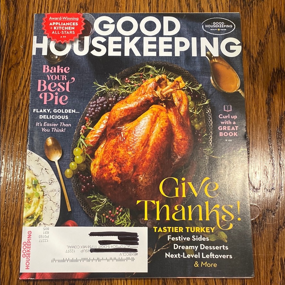 Good Housekeeping Magazine - November 2022 - Give Thanks    thanksgiving holiday